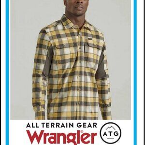 Wrangler® Men's ATG Mixed Materials Plaid Shirt